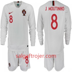 Portugal Fodboldtrøjer J. MOUTINHO 8 Børn Udebanesæt VM 2018 Langærmet